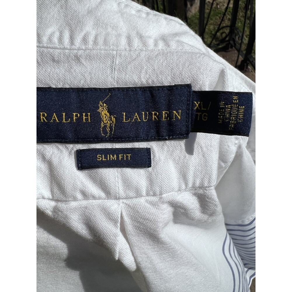 RALPH LAUREN Men's sz XL Slim Fit Oxford Short Sleeve Shirt - Picture 3 of 3